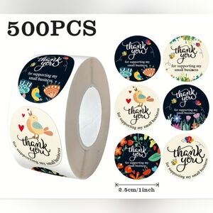 500PCS Thank You Stickers Roll